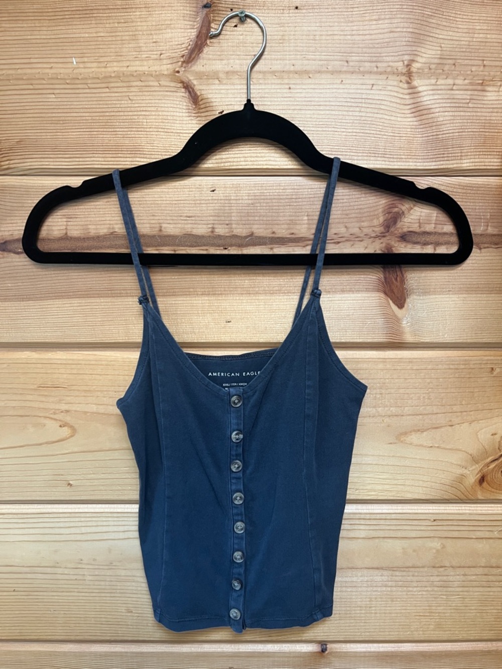 American Eagle Outfitters Dark Blue Button-Front Cami